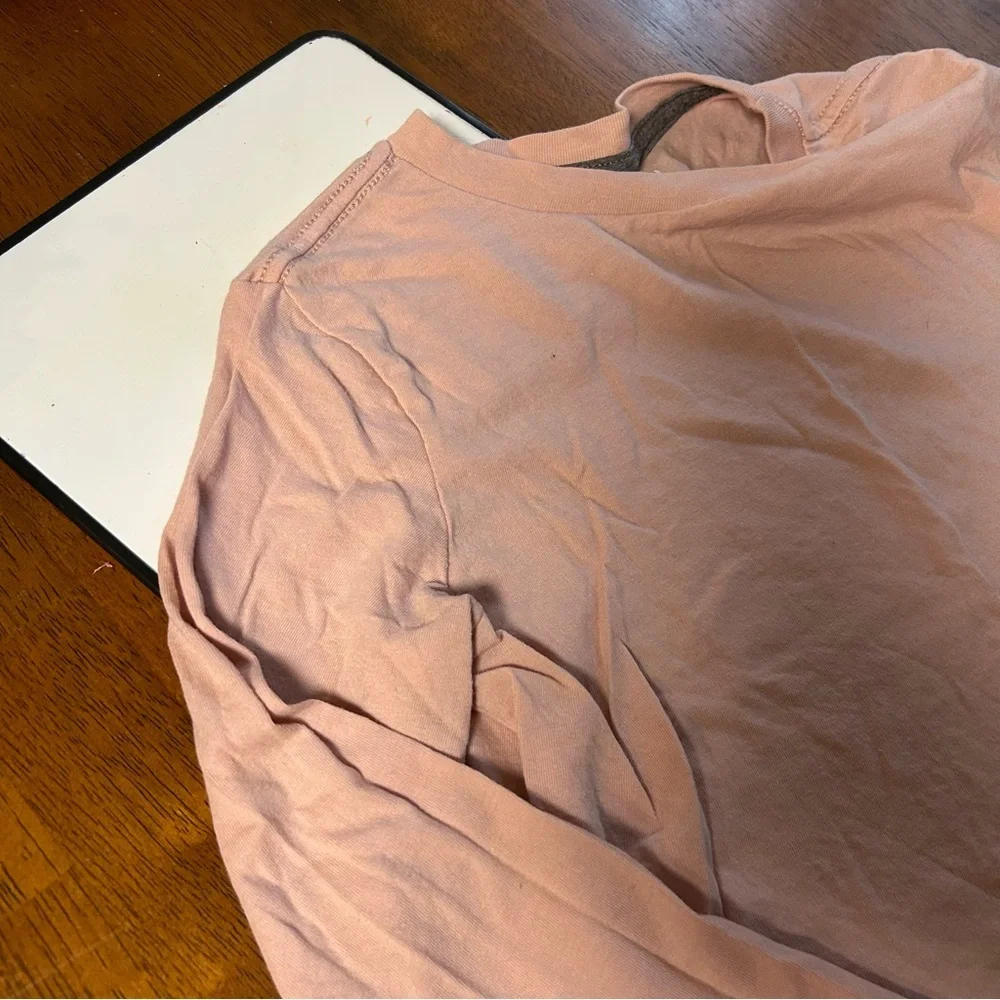 Pink Long Sleeve Shirt | Boys Size 6-7 | Spring Neutrals | Basic Tops | Old Navy